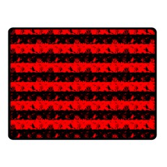 Red Devil And Black Halloween Nightmare Stripes  Double Sided Fleece Blanket (small)  by PodArtist