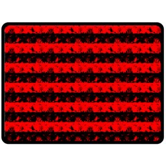 Red Devil And Black Halloween Nightmare Stripes  Double Sided Fleece Blanket (large)  by PodArtist