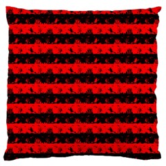 Red Devil And Black Halloween Nightmare Stripes  Standard Flano Cushion Case (two Sides) by PodArtist