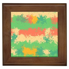 Spots In Retro Colors                                             Framed Tile by LalyLauraFLM