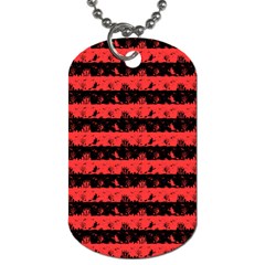 Donated Kidney Pink And Black Halloween Nightmare Stripes  Dog Tag (two Sides) by PodArtist