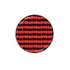 Donated Kidney Pink And Black Halloween Nightmare Stripes  Hat Clip Ball Marker by PodArtist