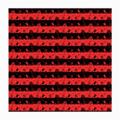 Donated Kidney Pink And Black Halloween Nightmare Stripes  Medium Glasses Cloth (2-side) by PodArtist