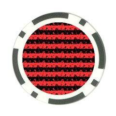 Donated Kidney Pink And Black Halloween Nightmare Stripes  Poker Chip Card Guard by PodArtist