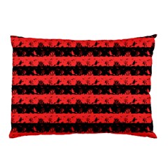 Donated Kidney Pink And Black Halloween Nightmare Stripes  Pillow Case (two Sides) by PodArtist