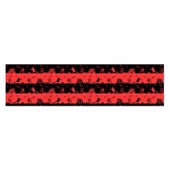 Donated Kidney Pink And Black Halloween Nightmare Stripes  Satin Scarf (oblong) by PodArtist