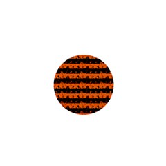 Dark Pumpkin Orange And Black Halloween Nightmare Stripes  1  Mini Magnets by PodArtist