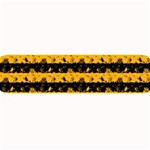 Pale Pumpkin Orange and Black Halloween Nightmare Stripes  Large Bar Mats 32 x8.5  Bar Mat