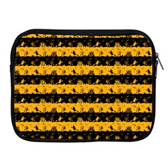 Pale Pumpkin Orange And Black Halloween Nightmare Stripes  Apple Ipad 2/3/4 Zipper Cases by PodArtist