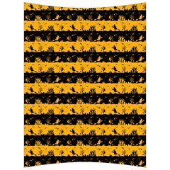 Pale Pumpkin Orange And Black Halloween Nightmare Stripes  Back Support Cushion by PodArtist