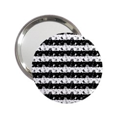 Black And White Halloween Nightmare Stripes 2 25  Handbag Mirrors by PodArtist