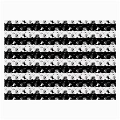 Black And White Halloween Nightmare Stripes Large Glasses Cloth by PodArtist