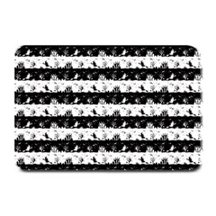 Black And White Halloween Nightmare Stripes Plate Mats by PodArtist