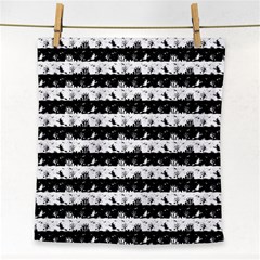 Black And White Halloween Nightmare Stripes Face Towel