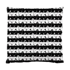 Black And White Halloween Nightmare Stripes Standard Cushion Case (one Side) by PodArtist