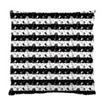 Black and White Halloween Nightmare Stripes Standard Cushion Case (One Side) Front