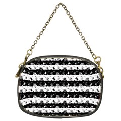 Black And White Halloween Nightmare Stripes Chain Purse (two Sides) by PodArtist