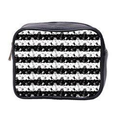 Black And White Halloween Nightmare Stripes Mini Toiletries Bag (two Sides) by PodArtist