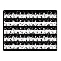 Black And White Halloween Nightmare Stripes Fleece Blanket (small) by PodArtist