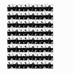 Black And White Halloween Nightmare Stripes Large Garden Flag (two Sides) by PodArtist