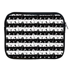 Black And White Halloween Nightmare Stripes Apple Ipad 2/3/4 Zipper Cases by PodArtist