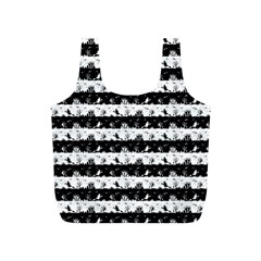 Black And White Halloween Nightmare Stripes Full Print Recycle Bag (s) by PodArtist