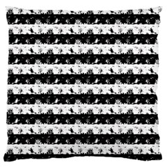 Black And White Halloween Nightmare Stripes Standard Flano Cushion Case (two Sides) by PodArtist