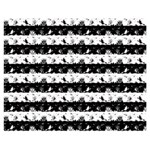 Black and White Halloween Nightmare Stripes Double Sided Flano Blanket (Medium)  60 x50  Blanket Front