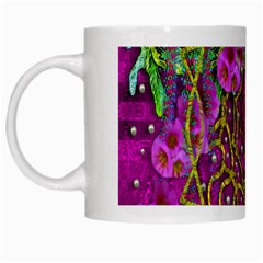 Star Of Freedom Ornate Rainfall In The Tropical Rainforest White Mugs by pepitasart