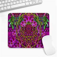 Star Of Freedom Ornate Rainfall In The Tropical Rainforest Large Mousepads by pepitasart