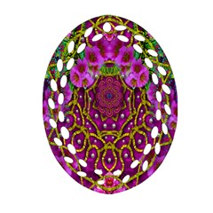 Star Of Freedom Ornate Rainfall In The Tropical Rainforest Oval Filigree Ornament (two Sides) by pepitasart