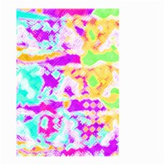 Pink Yellow Blue Green Texture                                                 Small Garden Flag by LalyLauraFLM