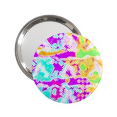 Pink Yellow Blue Green Texture                                                 2 25  Handbag Mirror by LalyLauraFLM