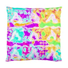 Pink Yellow Blue Green Texture                                           Standard Cushion Case (two Sides) by LalyLauraFLM