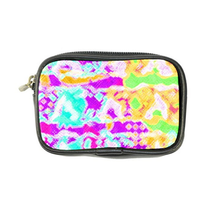 Pink yellow blue green texture                                            Coin Purse