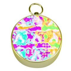 Pink Yellow Blue Green Texture                                                 Gold Compass by LalyLauraFLM