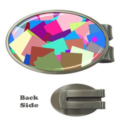 Colorful Squares                                                  Money Clip (oval) by LalyLauraFLM