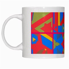 Colorful Shapes In Tiles                                                   White Mug