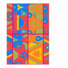 Colorful Shapes In Tiles                                                   Small Garden Flag by LalyLauraFLM