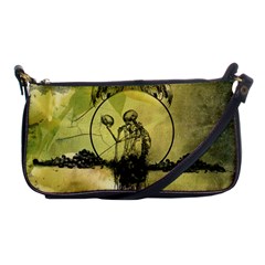 Awesome Creepy Skeleton With Skull Shoulder Clutch Bag by FantasyWorld7