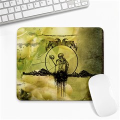 Awesome Creepy Skeleton With Skull Large Mousepads by FantasyWorld7