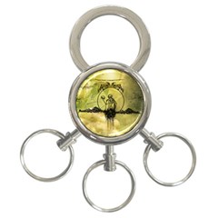 Awesome Creepy Skeleton With Skull 3-ring Key Chains by FantasyWorld7