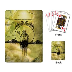 Awesome Creepy Skeleton With Skull Playing Cards Single Design by FantasyWorld7