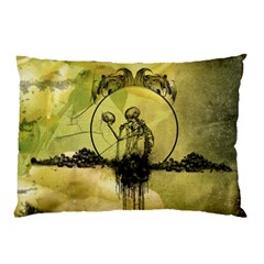 Awesome Creepy Skeleton With Skull Pillow Case by FantasyWorld7