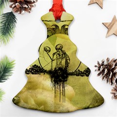 Awesome Creepy Skeleton With Skull Christmas Tree Ornament (two Sides) by FantasyWorld7