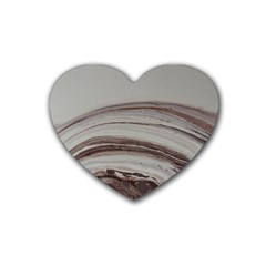 Brown Round Heart Coaster (4 Pack)  by WILLBIRDWELL