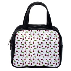 Musical Cherries Pattern Classic Handbag (one Side) by emilyzragz