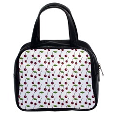 Musical Cherries Pattern Classic Handbag (two Sides) by emilyzragz