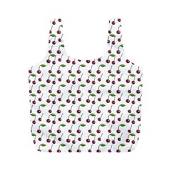 Musical Cherries Pattern Full Print Recycle Bag (m) by emilyzragz