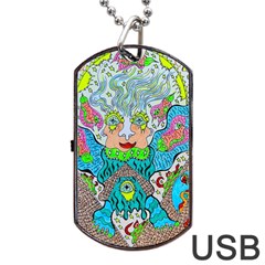 Angel Pyramid Blaster Dog Tag Usb Flash (one Side) by chellerayartisans